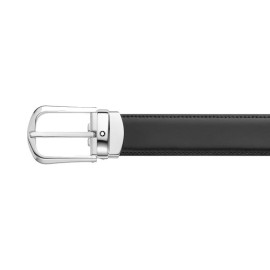 Cintura Montblanc reversibile in pelle nera/marrone Elegante 30 mm  114412 [e6650028]