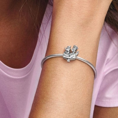 Charm Pandora Minnie e Mickey sull'aereoplano 790108C00 [c46a3885]