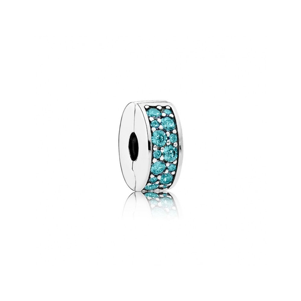Charm Pandora Clip con Pavè verde acqua 791817MCZ [fc2522ce]