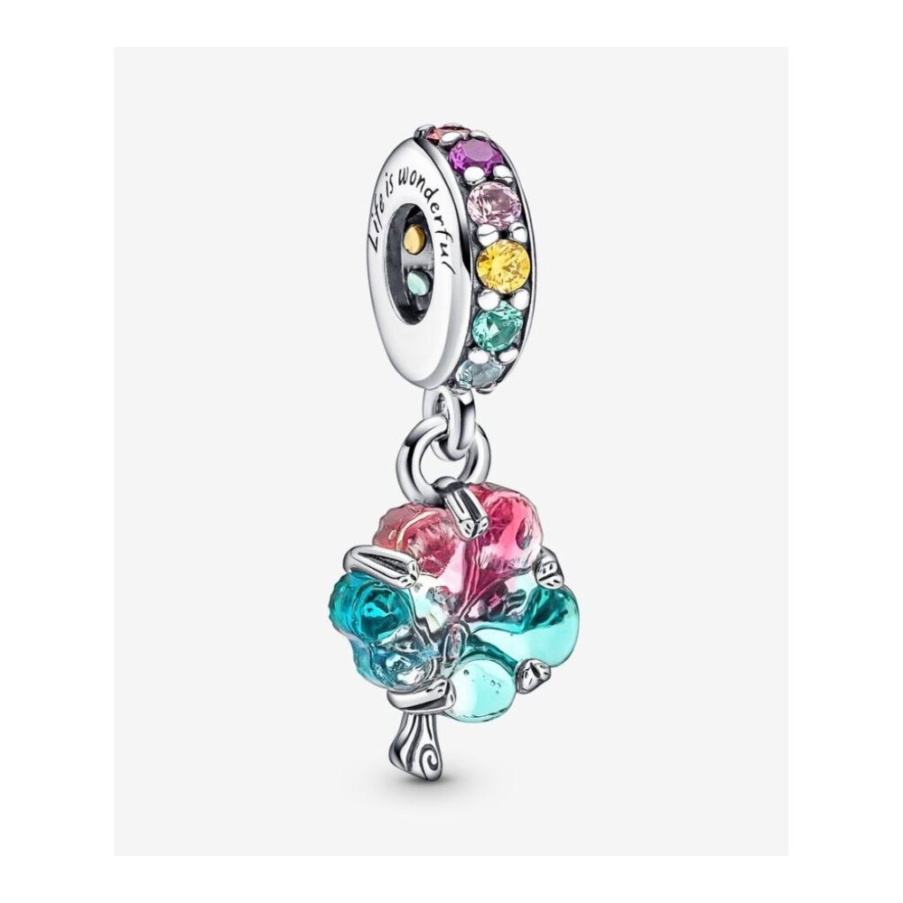Charm Pandora Albero Arcobaleno vetro di Murano 790768C01 [fab59c71]