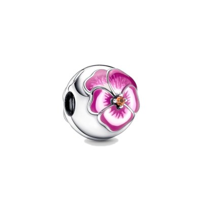 Charm Pandora Clip Viola Pensiero Rosa 790772C01 [047404c7]