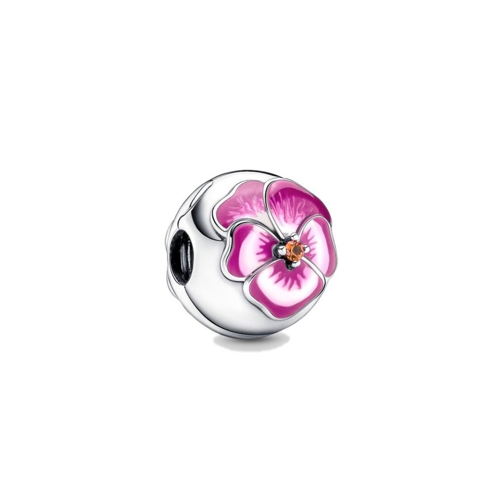 Charm Pandora Clip Viola Pensiero Rosa 790772C01 [047404c7]
