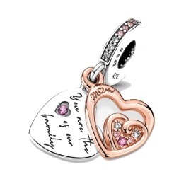 Charm Pandora Pendente Cuori intrecciati e Famiglia 781020C01 [aa2c7e78]