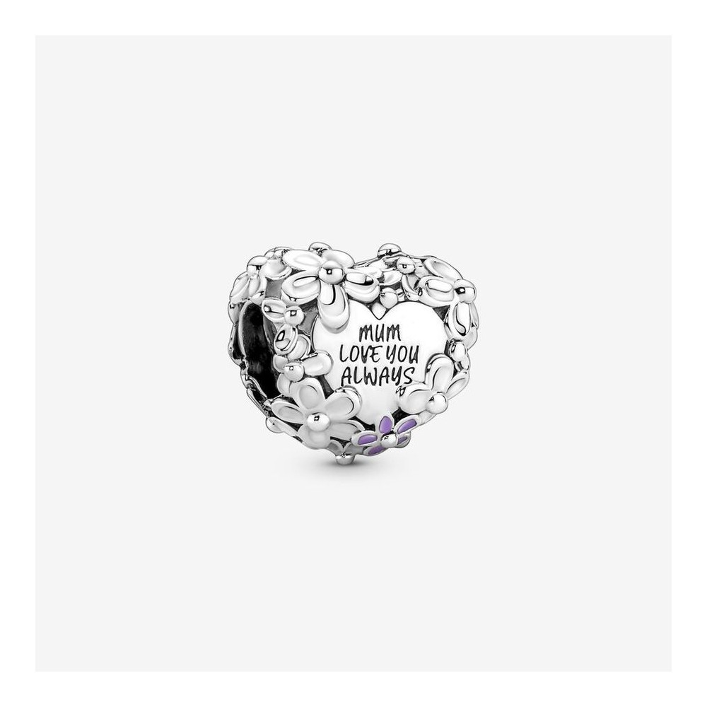 Charm Pandora cuore floreale 791155C01 [1c35c1b0]