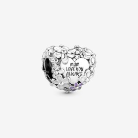 Charm Pandora cuore floreale 791155C01 [1c35c1b0]