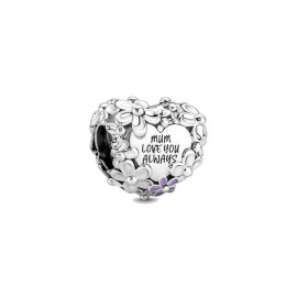 Charm Pandora cuore floreale 791155C01 [1c35c1b0]