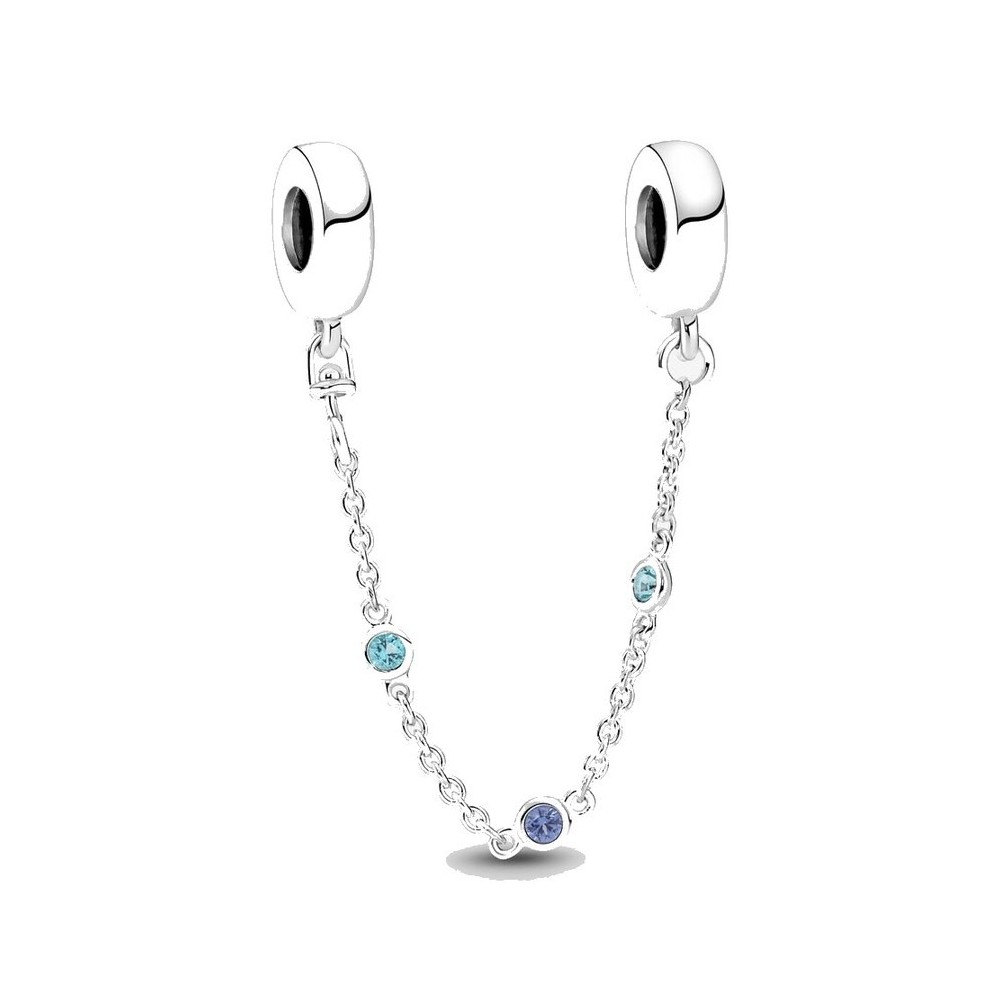 Charm Pandora Catena di Sicurezza Pietre Blu 791688C01-05 [d9672dad]