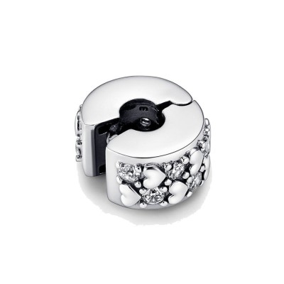 Clip Pandora cuori e pietre  792235C01 [342dee76]