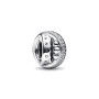 Charm Pandora  tripla fascia logo pavè e sfere 792317C01 [2dab99f9]