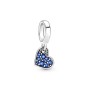 Charm Pendente Pandora Cuore Obliquo con Pavé Blu 799404c01 [1da7366e]