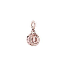 Charm Pendente Pandora Signature Rose Sparkling Logo & Crown O Dangle 789055c01 [b532b469]