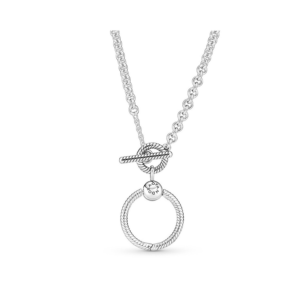Collana Pandora con Chiusura a T e O Pendante 391157C00-50 [0d4ef012]