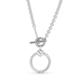 Collana Pandora con Chiusura a T e O Pendante 391157C00-50 [0d4ef012]