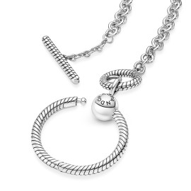 Collana Pandora con Chiusura a T e O Pendante 391157C00-50 [1eff7eb9]