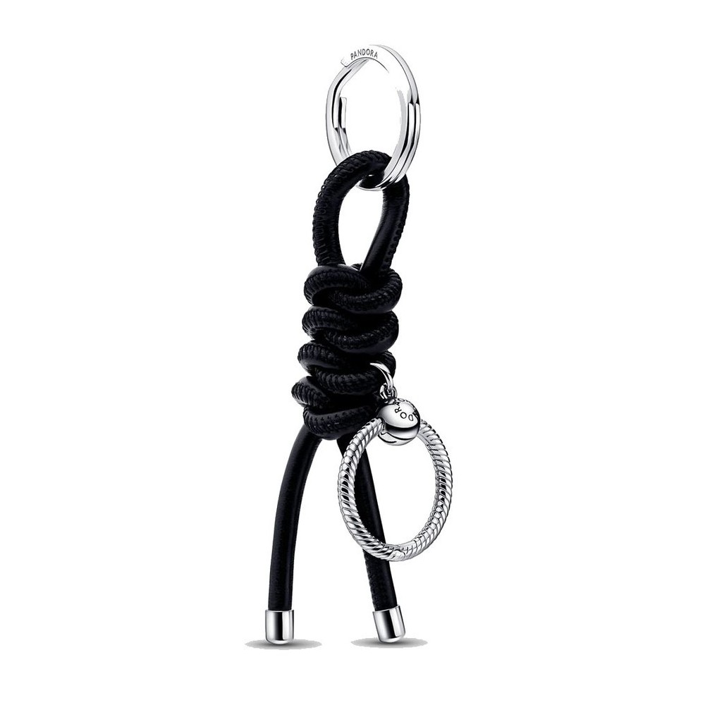 Porta Chiavi Pandora in tessuto nero 392260C01 [b38f6fc6]