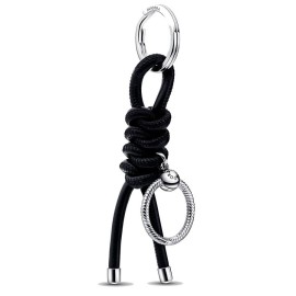 Porta Chiavi Pandora in tessuto nero 392260C01 [b38f6fc6]