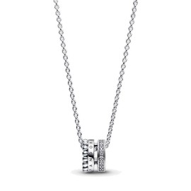 Collana Pandora con logo pavè e sfere  392311C01 [9a31f425]