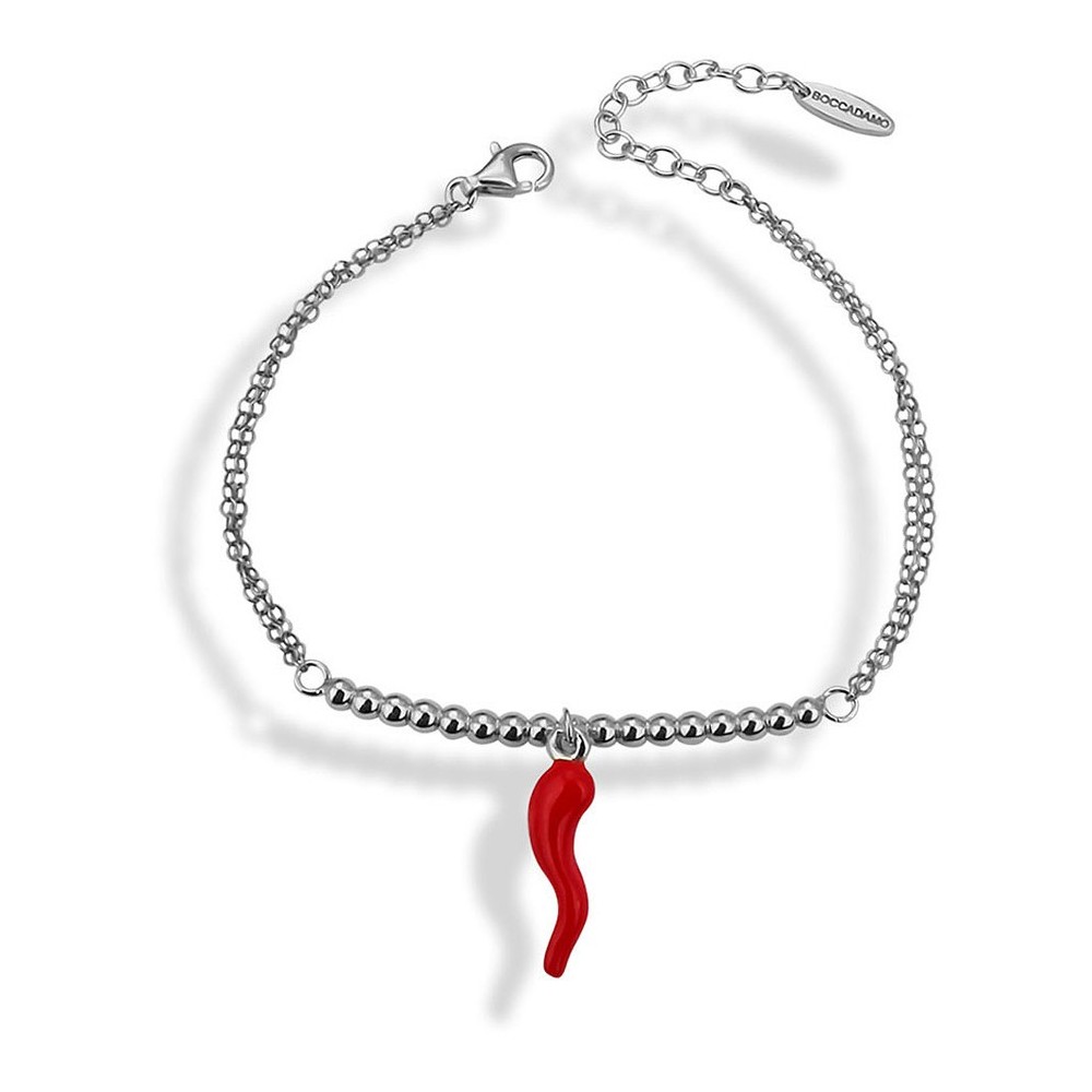 Bracciale Boccadamo Argento con corno rosso GBR074 [f937f118]