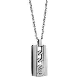Collana in acciaio Boccadamo con zinrconi AGR209 [db357919]