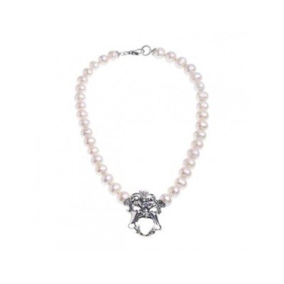 Collana Gerardo Sacco con Maschera e Perle coltivate 27553b [ab088763]