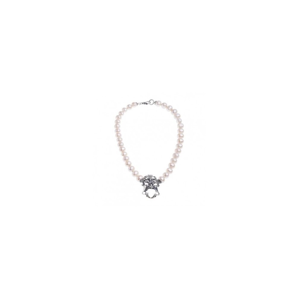 Collana Gerardo Sacco con Maschera e Perle coltivate 27553b [ab088763]