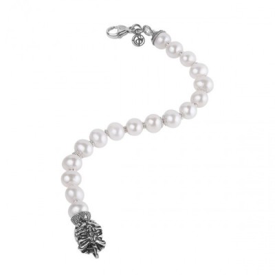 Bracciale Gerardo Sacco con maschera e perle 27778B [b277d86a]
