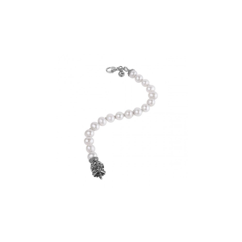 Bracciale Gerardo Sacco con maschera e perle 27778B [b277d86a]