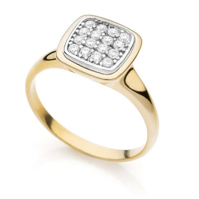 Anello Unoaerre argento dorato con zirconi 6195 [7bf1fafe]