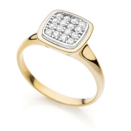 Anello Unoaerre argento dorato con zirconi 6195 [7bf1fafe]