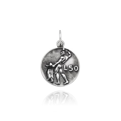Charm Giovanni Raspini Moneta 50 Lire 9459 [5395f01f]