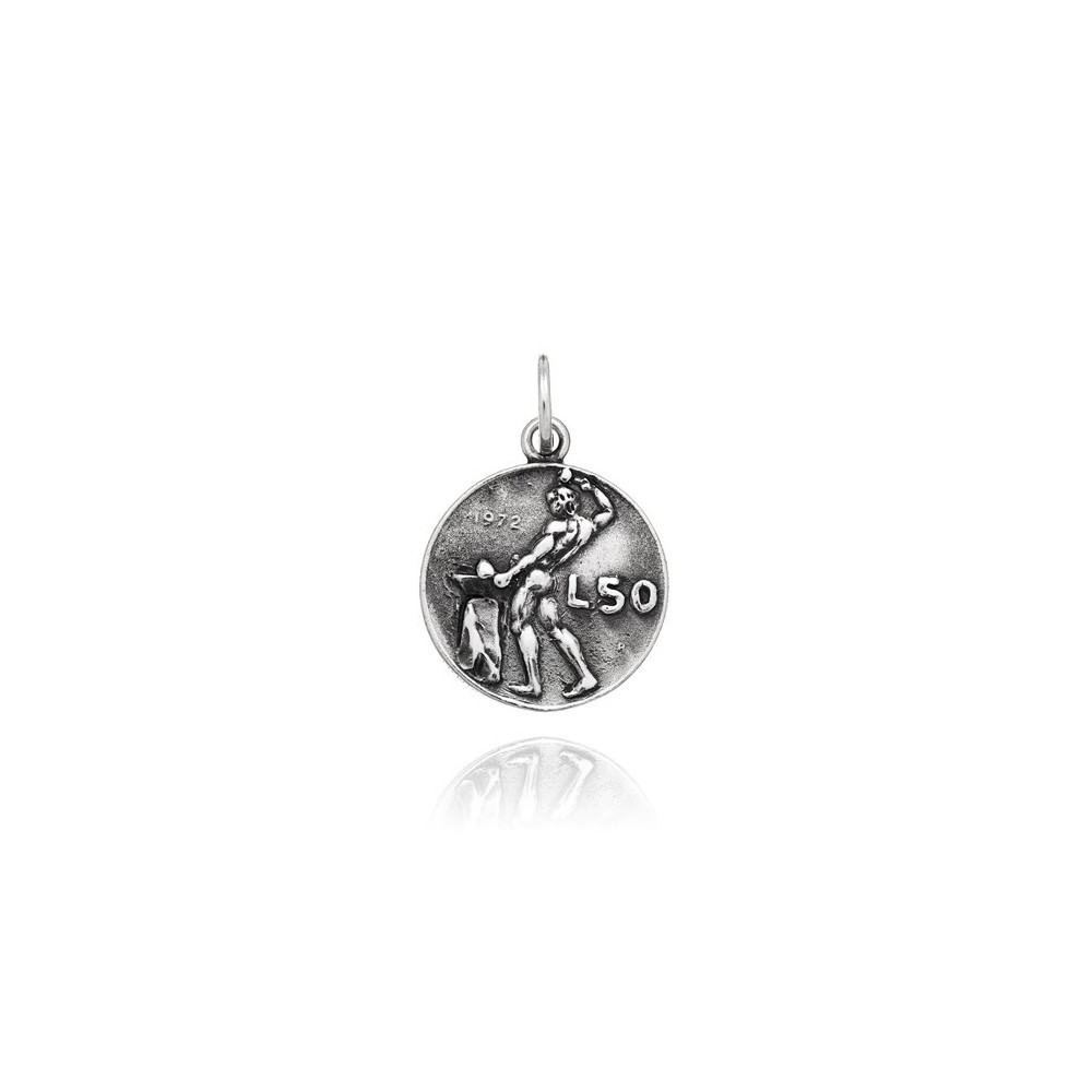 Charm Giovanni Raspini Moneta 50 Lire 9459 [5395f01f]