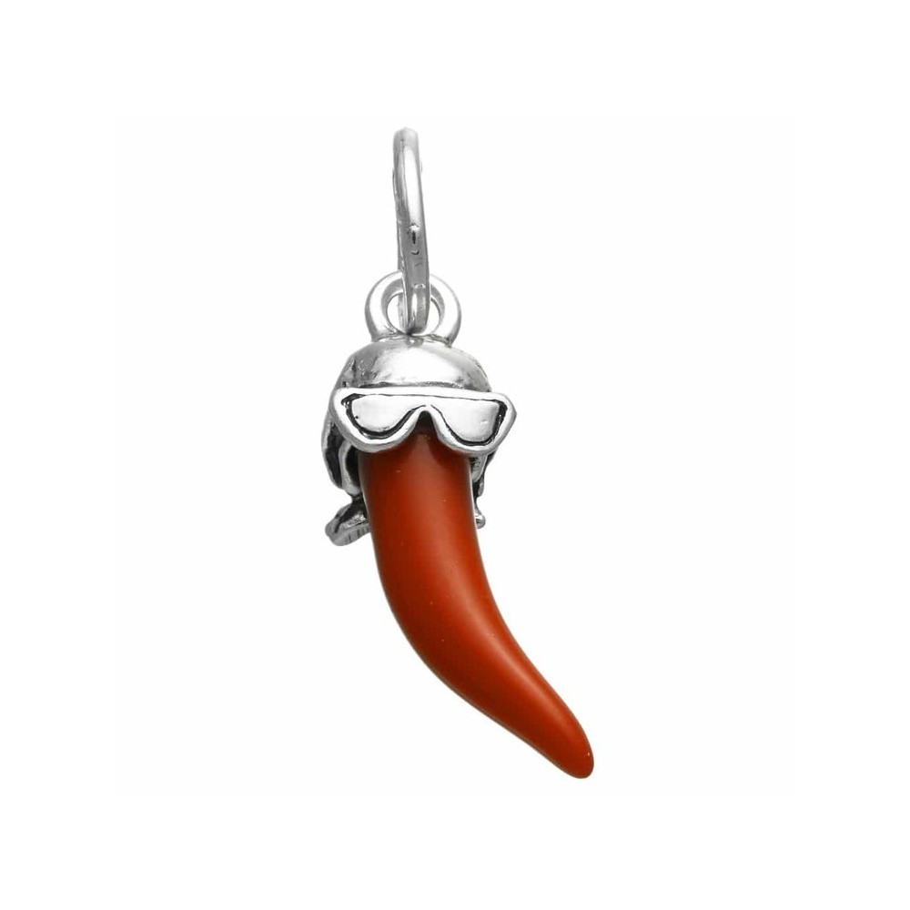 Charm Giovanni Raspini Corno Bandana Rosso 10995 [21dec84b]