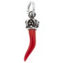 Charm Corno Rosso Corona 10166 [007782d1]
