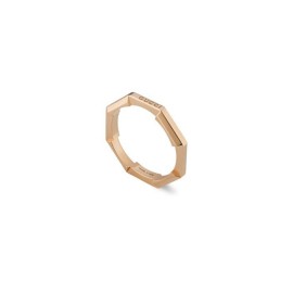  Anello Gucci a fascia  Link To Love Oro Rosa YBC6621940020 [12c5409a]