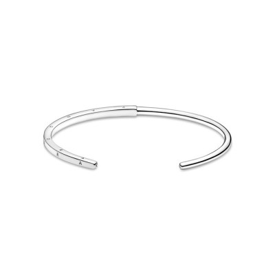 Bracciale Rigido Pandora Signature con Logo 599493C00 [0abf417d]