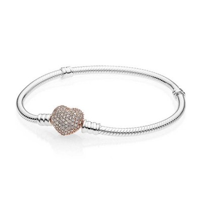 Bracciale con Chiusura a cuore Pandora Moments 586292CZ [7e731259]