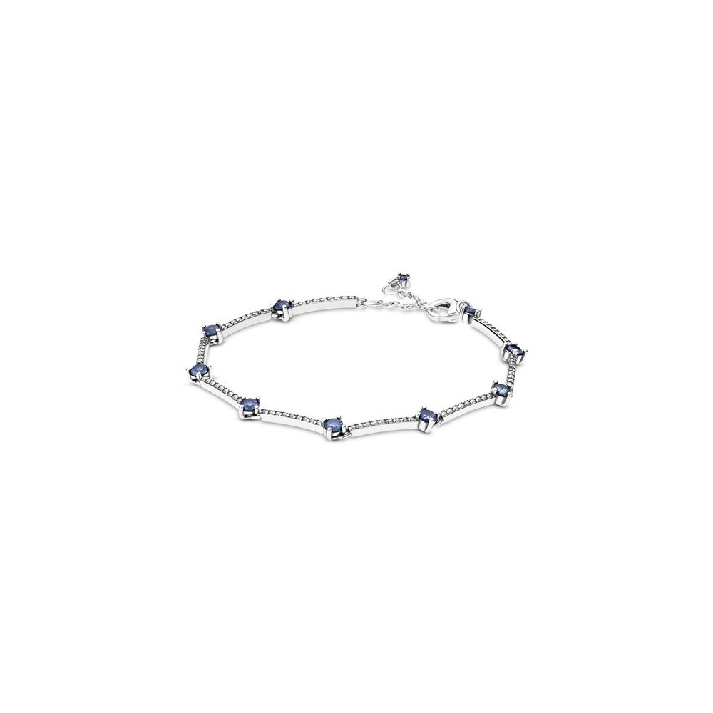 Bracciale Barre Scintillanti Blu con Pavé 599217C01 [d0cb56da]