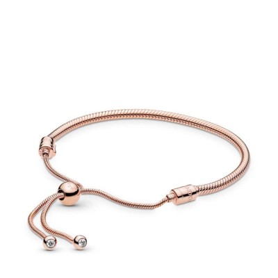 Bracciale Pandora snake chiusura regolabile rosè 587125CZ [ea7a53df]
