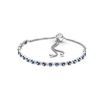Bracciale Pandora Tennis Argento e Blu regolabile  599377C01 [092da12e]