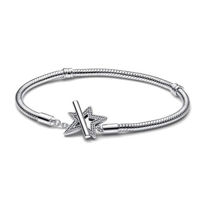 Bracciale Pandora con Chiusura a T e Stella 592357C01 [de76049b]