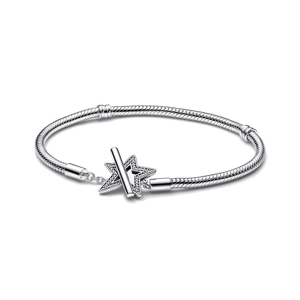 Bracciale Pandora con Chiusura a T e Stella 592357C01 [de76049b]