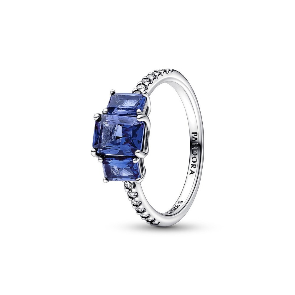 Anello Pandora Trilogy Pietre Blu 192389C01 [df8c22d2]