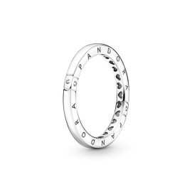 Anello Pandora Signature Logo e Cuori 199482C01 [97a414c4]