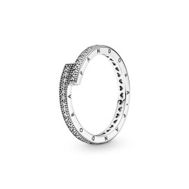Anello Pandora Signature Logo e Cuori Scintillanti 199491C01 [0819538a]