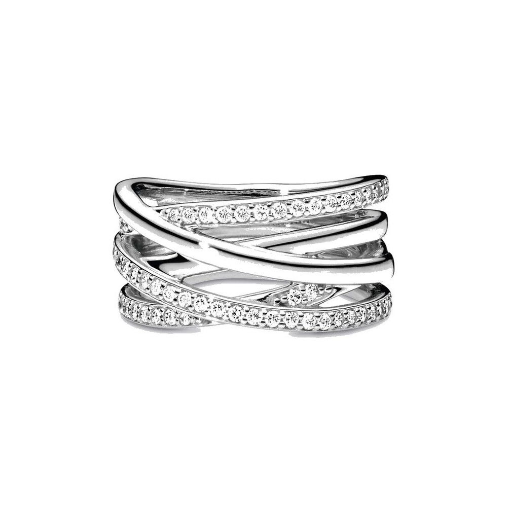 Anello Pandora Linee intrecciate 190919CZ [e9333ec2]