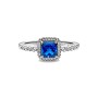 Anello Punto Luce Quadrato Blu 198863C02 [4aef7e6c]