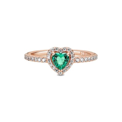 Anello Pandora a Cuore In Rilievo Verde 188421C03 [5c6585af]