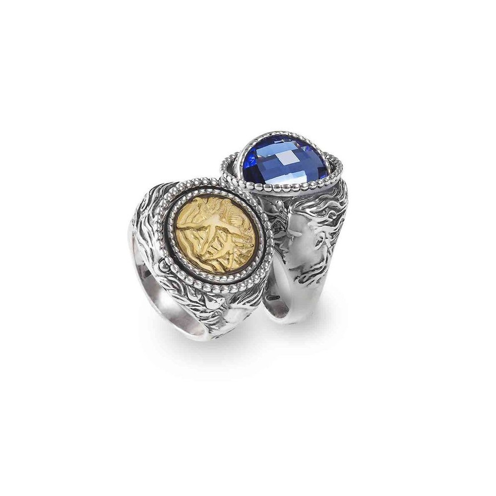 Anello Gerardo Sacco Luglio e Cristallo Sfaccettato 27692 [5773817a]