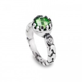 Anello Gerardo Sacco con Pietra Cubik Zirconia Verde 50237VE [c4aea191]