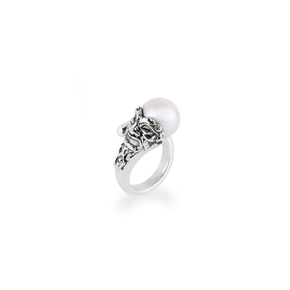 Anello Gerardo Sacco  con Maschera e perla 27784 [20ae8b5f]